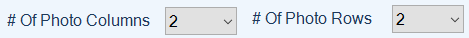 3. Number of Photo Columns and Rows
