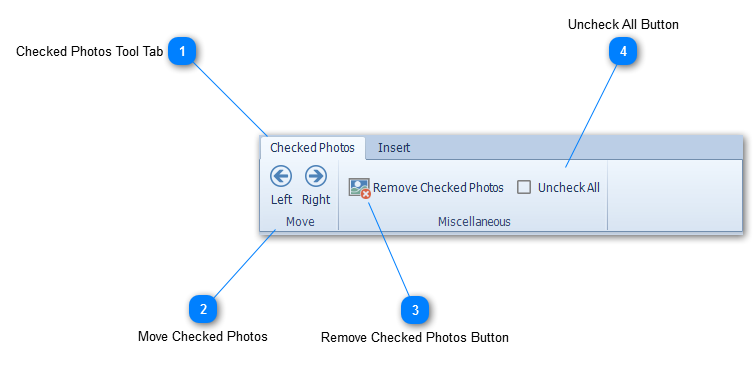 Checked Photos Tool Button Tab