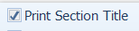 1. Print Section Title Checkbox