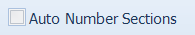 7. Auto Number Sections button